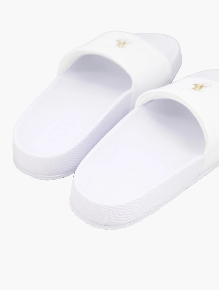 Ralph lauren 2025 white sliders